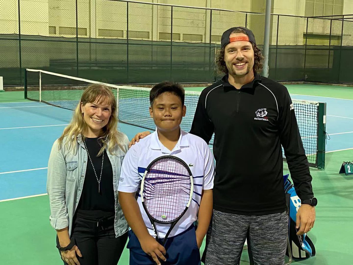 JoshLovestone's tweet photo. Congratulations to Kyle for winning the Macao Junior Tennis Open 🎾. Your dedication, hard work, and humble approach to success is a joy to watch. #TISMacao #Ace #hardworkpaysoff https://t.co/eSyoRjhX2o