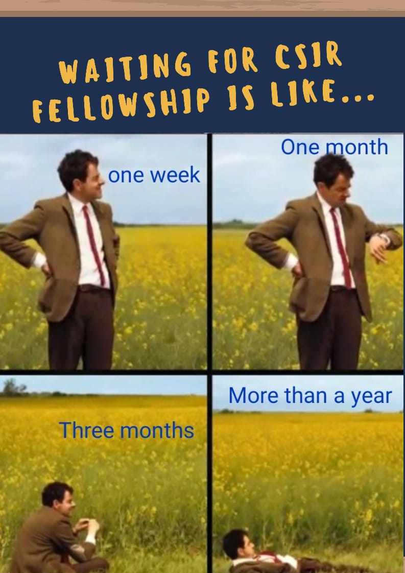 Aishwar95419210's tweet photo. #ReleaseCSIRFellowship
#FellowshipsIsOurRight
#GiveFellowshipOnTime
@HRDG_CSIR@CSIR_IND
@PMOIndia@shekhar_mande
@drharshvardhan https://t.co/EtbPNucRuX