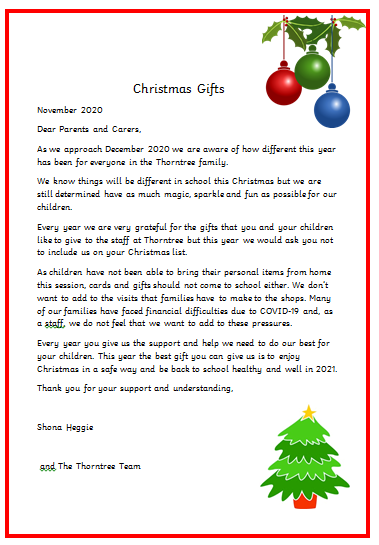ThorntreeHT's tweet photo. Mrs Heggie has sent out a message today to all of our families. @htthorntree @Hornjus https://t.co/RFgYiPWty1