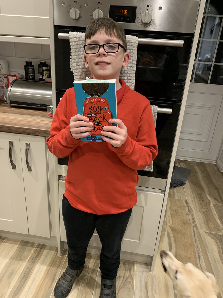 hoare_amy's tweet photo. After talking about this book , he was finally pleased to recieve his own copy to read at home 😃@TheFederation1  #cep6 https://t.co/0C4nLKDoYr