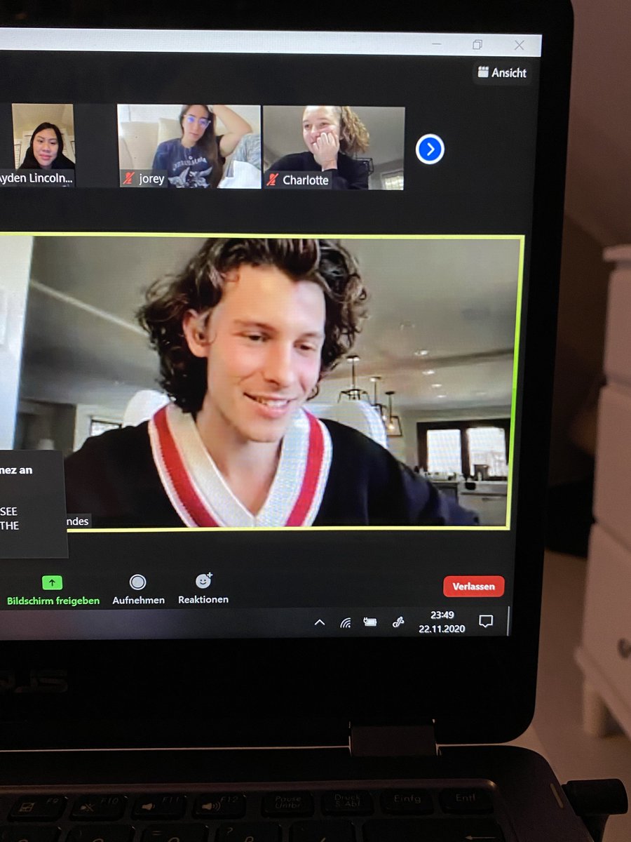 another picture of shawn reading in the chat