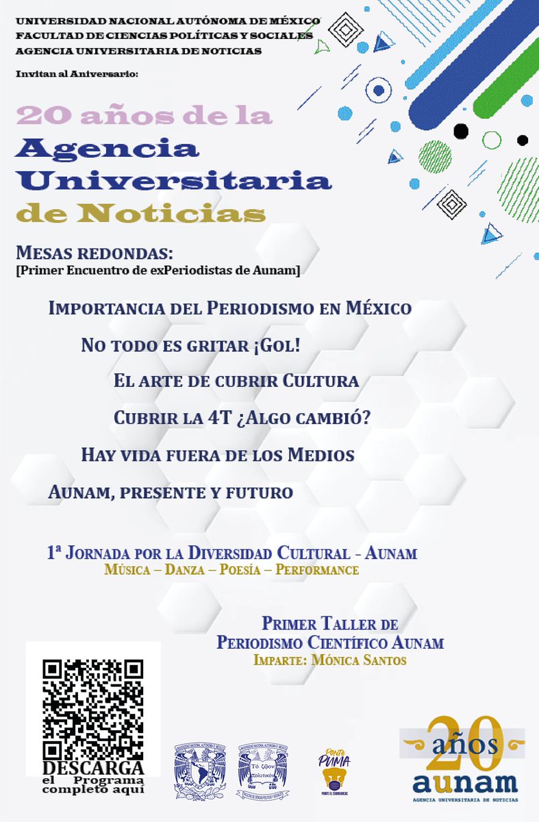 UNAM_FCPyS's tweet photo. ⬇️Estamos por comenzar ⬇️
20 años de la Agencia universitaria de Noticias
Transmisión: https://t.co/bGDcpdYIcp
|| #FCPyS #AUNAM #UNAM https://t.co/ONiecltkof
