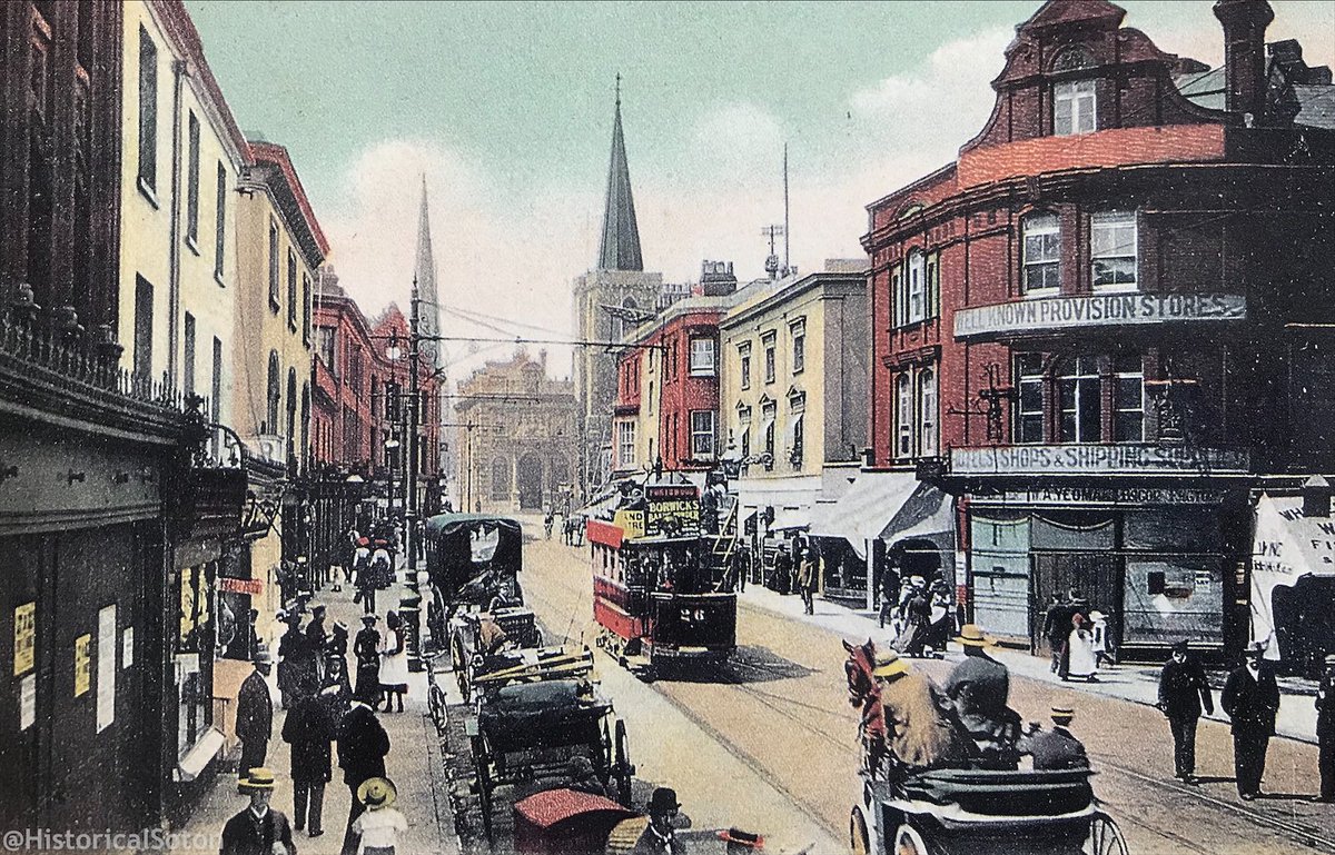 Bernard Street after the 23 November 1940 raid, compared to how it looked many years before the destruction of the Second World War.