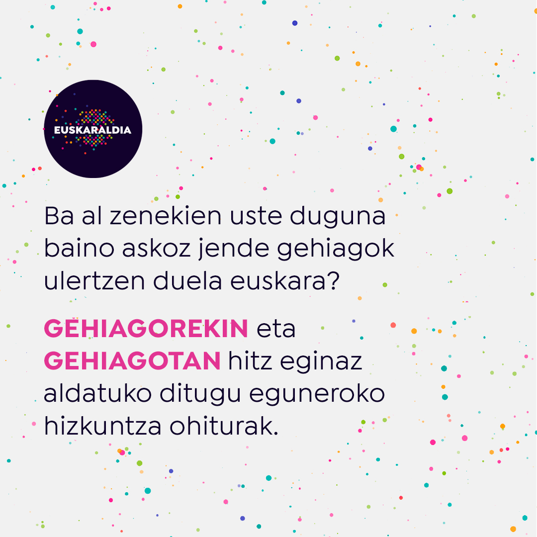 [#Euskaraldia] Uste baino gehiago gara!!!
