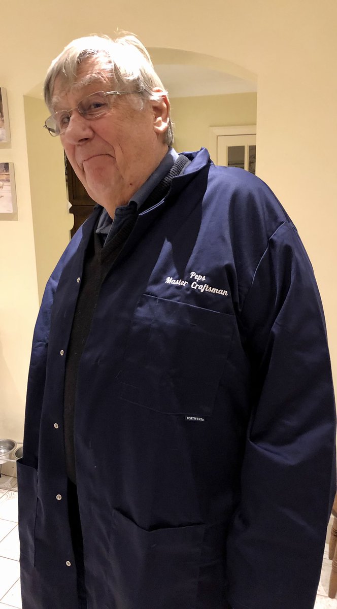 emmachallans's tweet photo. Happy 80th birthday to Peps-Master Craftsman! A kind, thoughtful and caring gentleman! Gotta love him! ๐
Here is loving his new manshed attire ๐๐คฃ #big80 #family https://t.co/2qOTVyU8q6