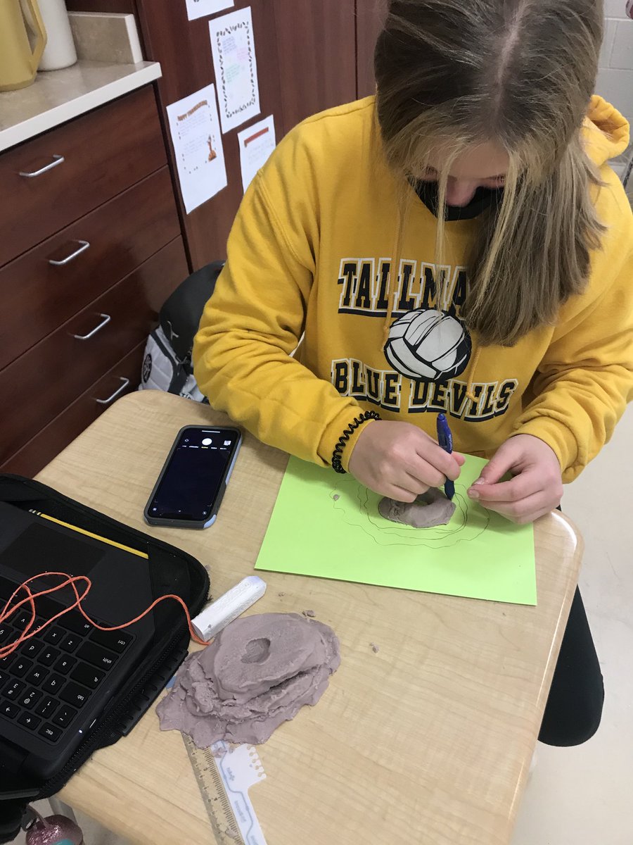 KimRauschenber1's tweet photo. Volcanologist at work carving cartography from clay ⁦@TallmadgeMiddle⁩ https://t.co/d2b8n2jfuc