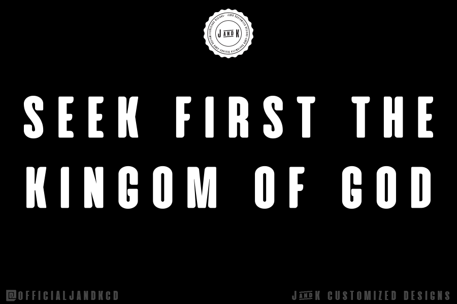 officialJandKCD's tweet photo. "Seek First The Kingdom Of God" Matthew 6v33. #SeekHisKingdom #OfficialJandKCD https://t.co/HxdXiDeZNd