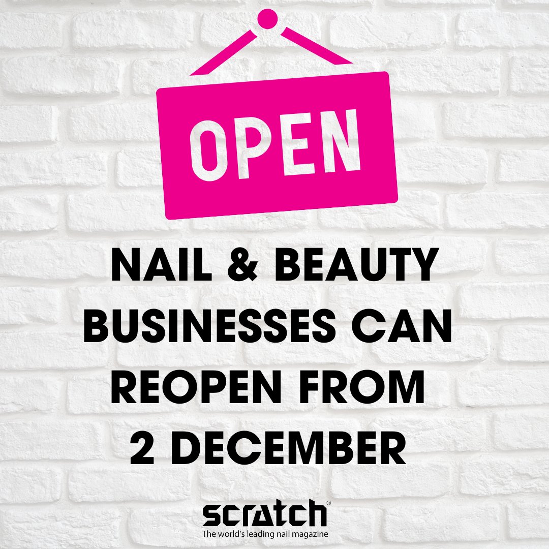 Nail &amp; beauty salons &amp; mobile workers in England CAN resume work on 2 December following the PM announcement today. More: bit.ly/3995zY4
