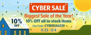 altEstore's tweet photo. Don't miss our BIGGEST SALE of the year! Save 10% on all in-stock items with coupon code CYBERSALE20
https://t.co/Fpa8pCbqEm
#altEstore #doRenewable #alternativeenergy #solarenergy #blackfriday #cybermonday #GoSolar #EnergyStorage #BatteryStorage #SolarPanels #discount https://t.co/3nj5zt9lGl