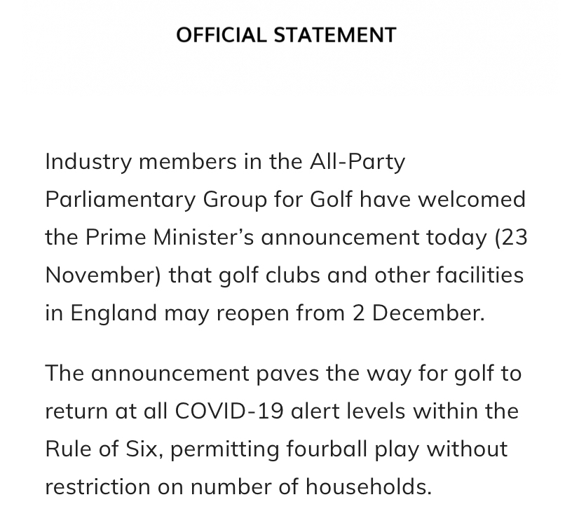 golfbhgc's tweet image. Good news from the prime minister #berringtongolf #berringtonhall #backbackback