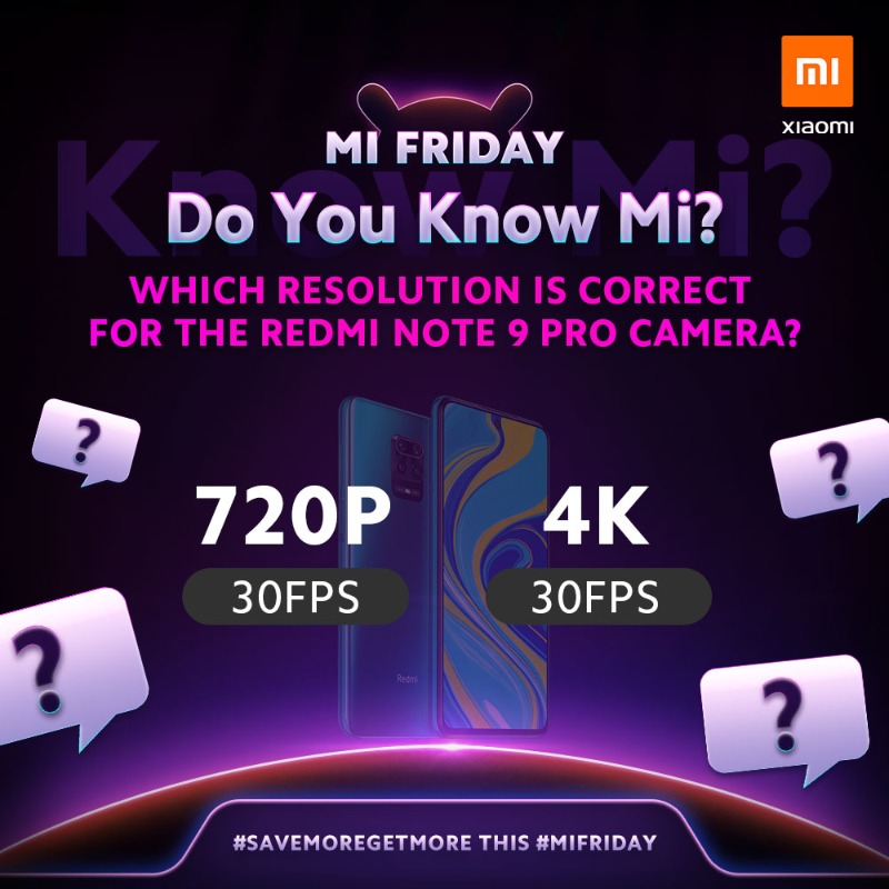 XiaomiUK's tweet photo. #KnowMi Question 2: #RedmiNote9Pro records slow motion at _____p and HD video at _____fps. 🎥

Stay with us, we'll reveal the answer tomorrow! Save £70 on the device this #MiFriday: https://t.co/8yXMJu5h9A

#SaveMoreGetMore #TheLegendContinues https://t.co/jduqTKV18k