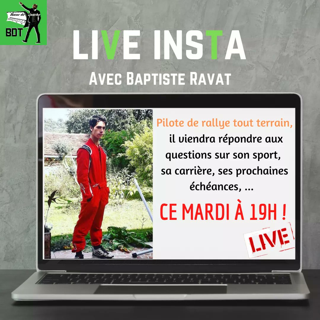 BDC_EDJFM's tweet photo. 📱 Le premier Live Insta avec @camille_stocker, qui aura comme invité Baptiste Ravat, pilote de rallye tout terrain. 

👉 Venez poser vos questions en direct, mardi à 19h. On vous attend nombreux !

👉 Lien de notre Insta : https://t.co/OrUOoj2pO6

👉 À demain 🔥 https://t.co/akKJuk1rQx