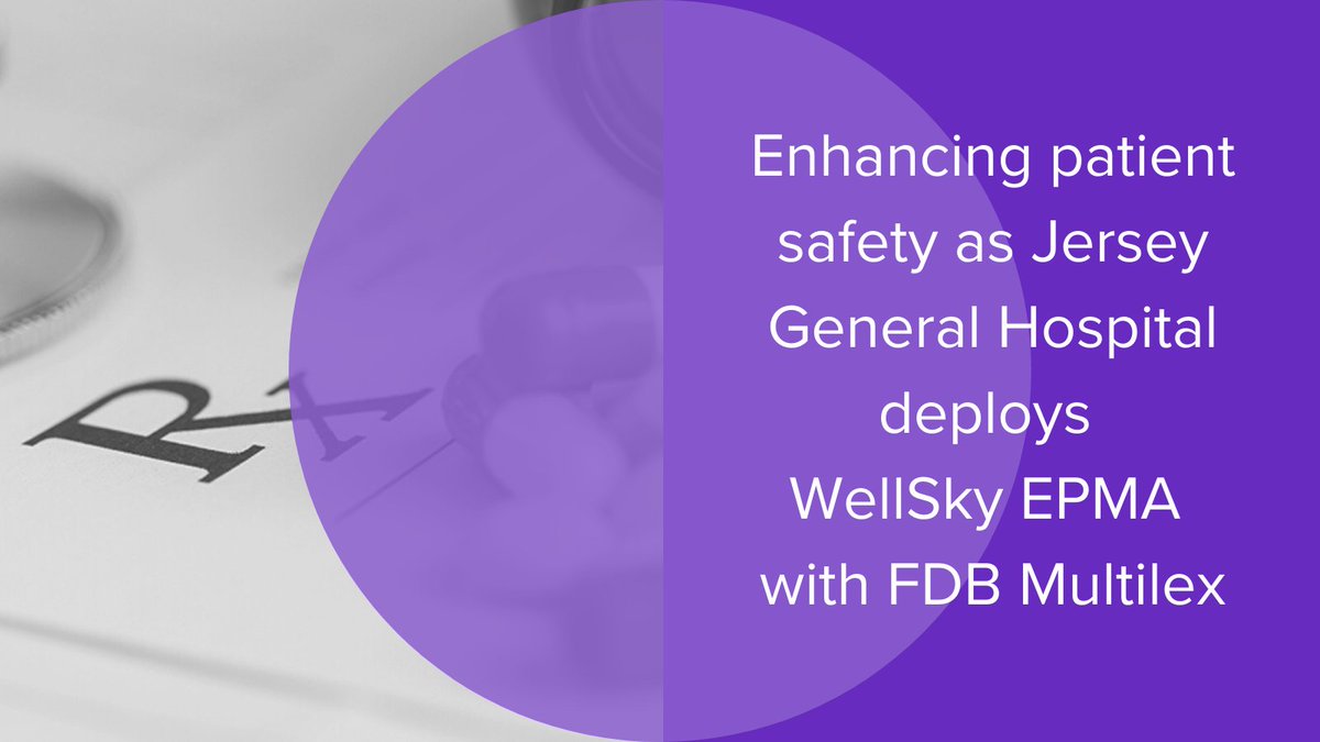 FDB_UK's tweet photo. Jersey General #Hospital @GovJersey enhances #patientsafety as it successfully rolls out @WellSkyIntl #EPMA with #FDBMultilex, achieving excellent results and feedback & already delivering #patientsafety benefits for the hospital.
Read more here:
https://t.co/NhUsJ7Ngj5 https://t.co/iLy2nUzx13