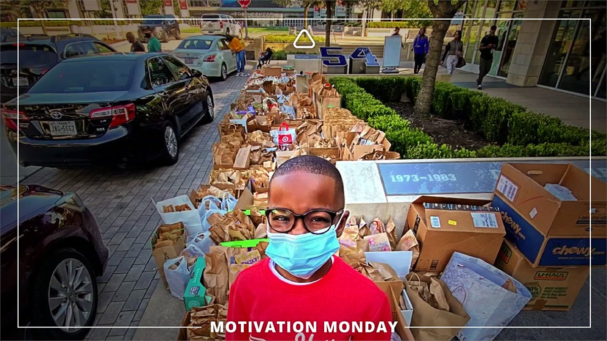 spare_usa's tweet photo. Orion Jean, a 9 year old boy from Fort Worth has already made a huge impact on the world around him. He aims to collect &amp; deliver 100,000 meals to people in need by Thanksgiving. As of November 20th, he has collected more than 58,000 meals. What's motivating you this Monday? https://t.co/5UR1D8qHCW