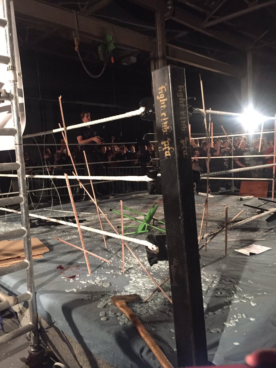 An enjoyable evening of traditional pro wrestling punctuated with an unsanctioned Deathmatch to end it.

One we haven’t done here in quite some time.