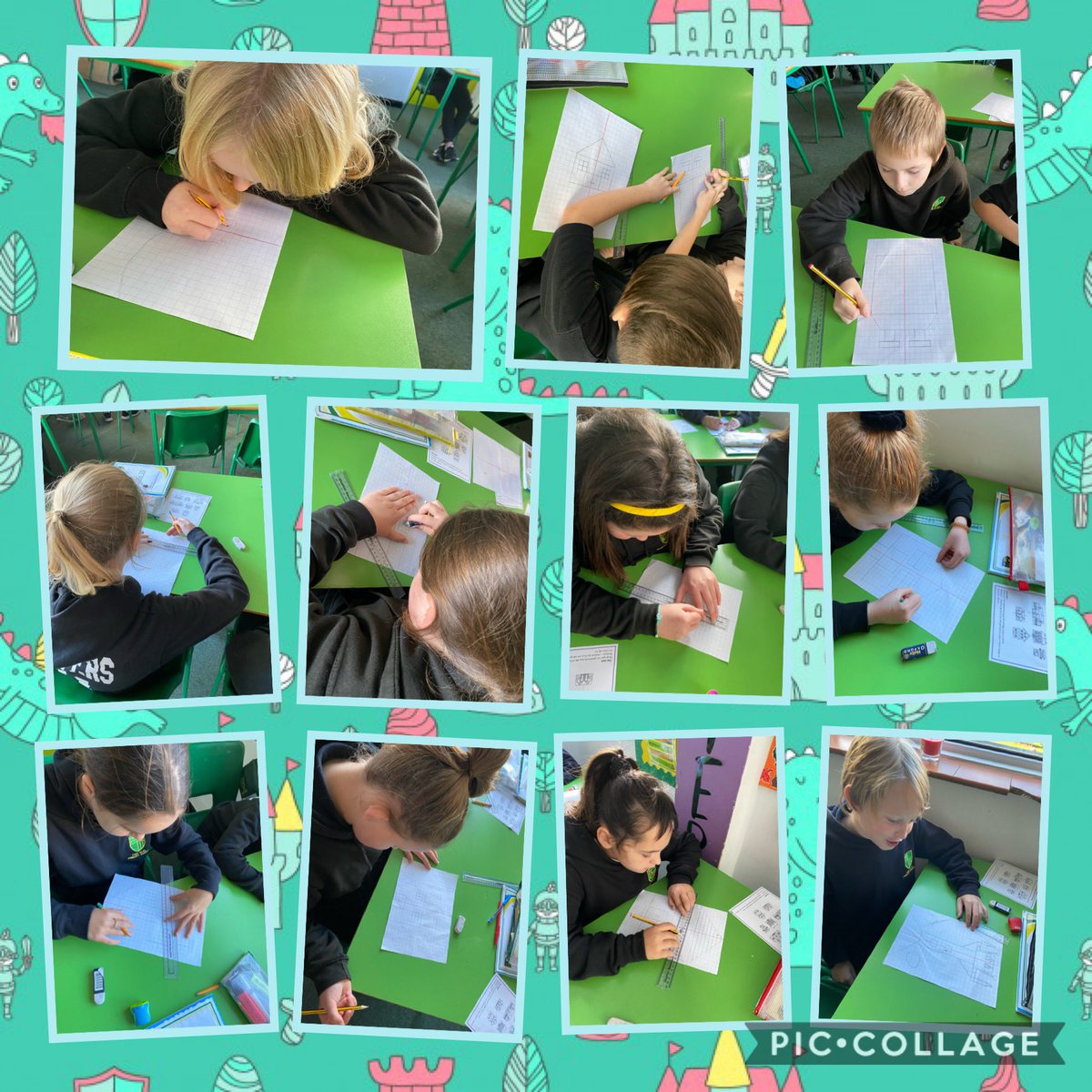 CGPrimary's tweet photo. 🏠 Class 10 have been busy applying their knowledge of symmetry to their topic work. They have thought carefully about their designs to create  a new symmetrical fairy tale house, cottage or tower. 🏠#CGPHum #CGPMath #CGPArt https://t.co/OCohtHDvI3