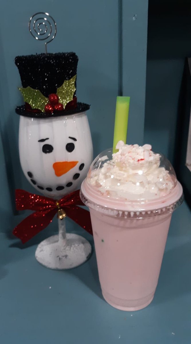 Santa shakes are BACK! Santa shakes feature peppermint ice cream blended with creamy Egg Nog.