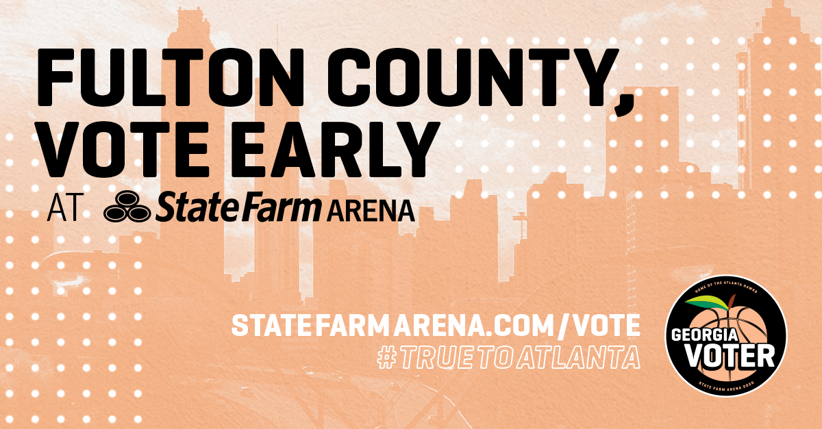 State Farm Arena is an official early voting location for all registered voters of Fulton County for the Jan. 5th Runoff Election.
In partnership w/ @MBStadium, we will host early voting Dec. 14-19 before moving to MBS Dec. 22-30 (closed 24 & 25).
πhttps://t.co/OaG5kJFqMT https://t.co/w89EJVm8qs