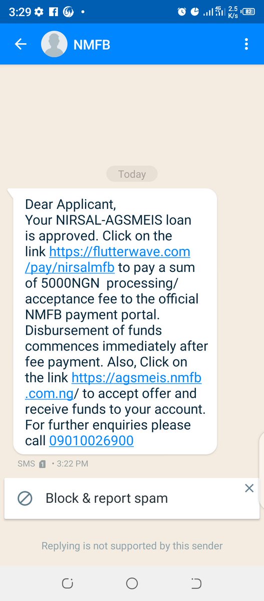amsa01's tweet photo. Ireceived this few minutes ago and I click on the 1st link it says i should pay 5k.  When i click on the 2nd link to validate my BVN it says BVN doesn't exist. I want to know if this is true or fraud. https://t.co/Cp8uYAjv5K