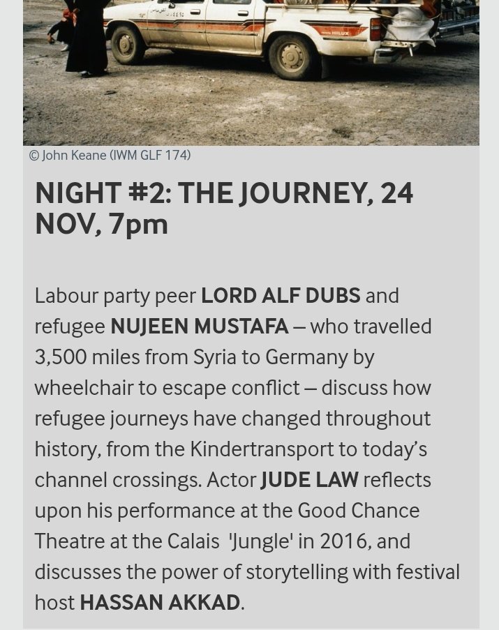 Camb4Calais's tweet photo. Refugee Nights: Exploring refugees' stories throughout history through various media. Sign up for free, the next event is tomorrow:
https://t.co/gbAyAEisNt
#refugeenights #RefugeesWelcome #migration https://t.co/BzkRcu8aNk
