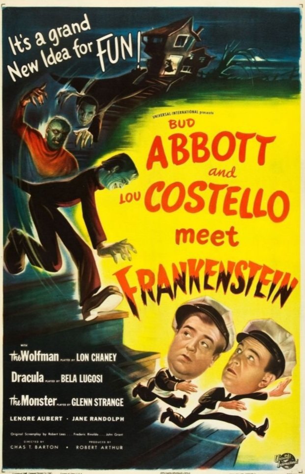 wayneley's tweet photo. LOVED revisiting ABBOTT AND COSTELLO MEET FRANKENSTEIN such a great combo of humor & classic monster shenanigans with Lon Chaney Jr. & Bela Lugosi in outrageous form : Lou Costello steals the limelight with his pitch perfect hilarity : SUPERB #ClassicRewatch #UniversalMonsters https://t.co/DiYMbIp6de