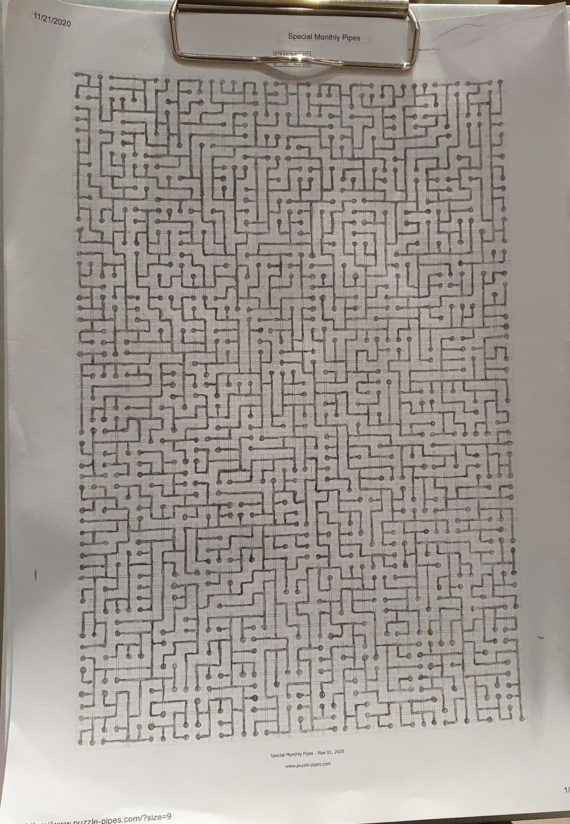 Proof of concept - Yes, Pipes can be solved on paper! 
Had a lot of fun too.