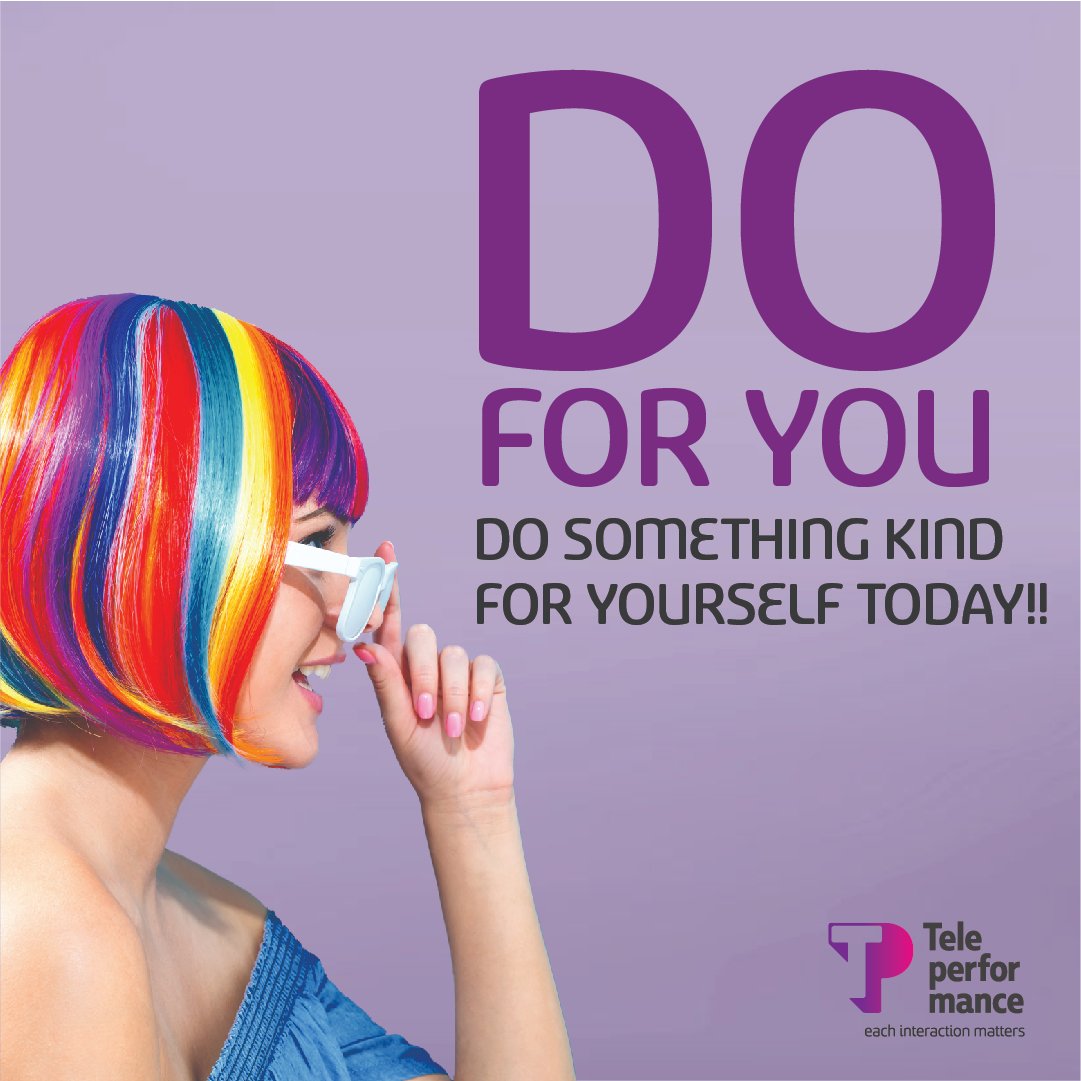 wearetpintheusa's tweet photo. Focus on yourself. It's time to take care of YOU.

#DoSomethingKind
#TeleperformanceUSA https://t.co/fptXwBpXGL