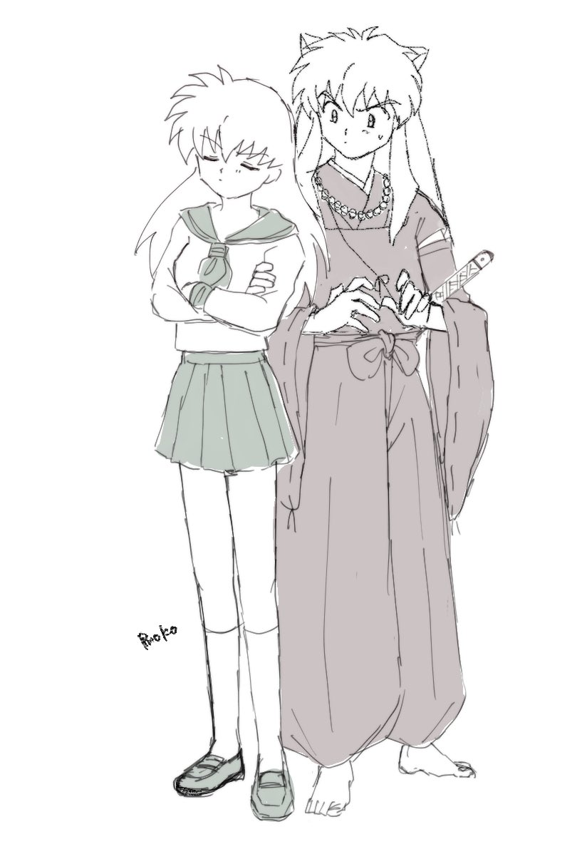喧嘩中の犬かご描きたいねってラフ 