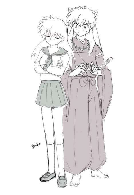 喧嘩中の犬かご描きたいねってラフ 