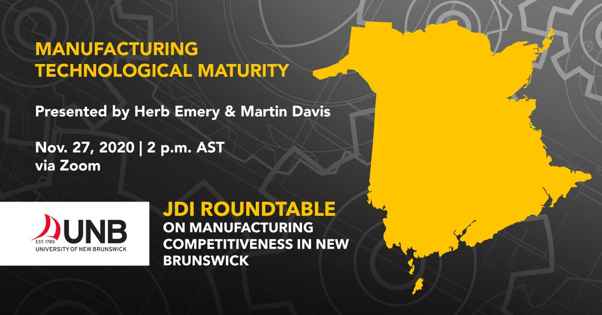 JDIRoundtable's tweet image. Don’t forget to sign up for the third webinar in the JDI Roundtable Forum Webinar Series, “Manufacturing Technological Maturity,” happening Nov. 27 at 2 p.m. on Zoom featuring Herb Emery and Martin Davis. More: loom.ly/B3OiOgM