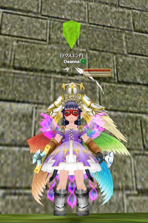 すみてぃ Moe P鯖 ティターニアローブをハロウィンパープルで染色してみた かなりカラフルな装備になりましたね T Co 3txtrsjv5h Twitter