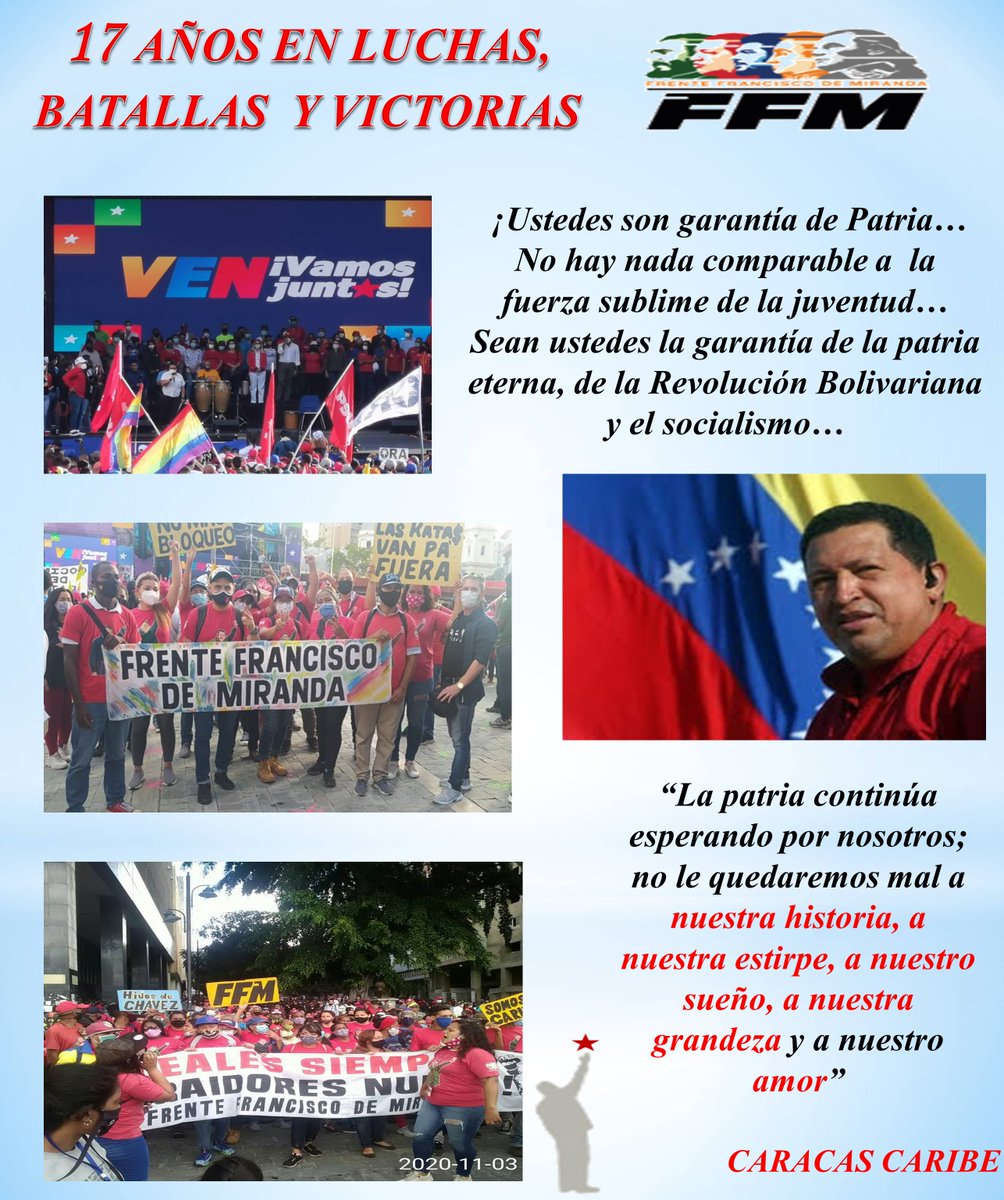 #MESVenezuela 
Los LSB del FFM de Caracas felicitamos en este gran día al Comandante presidente Nicolás Maduro Moros. 
Cuenta Ud con esta tropa para seguir defendiendo la Revolución Bolivariana y el legado de Chávez. ✊✊✊🇻🇪✊🇻🇪🇻🇪🇻🇪🇻🇪...