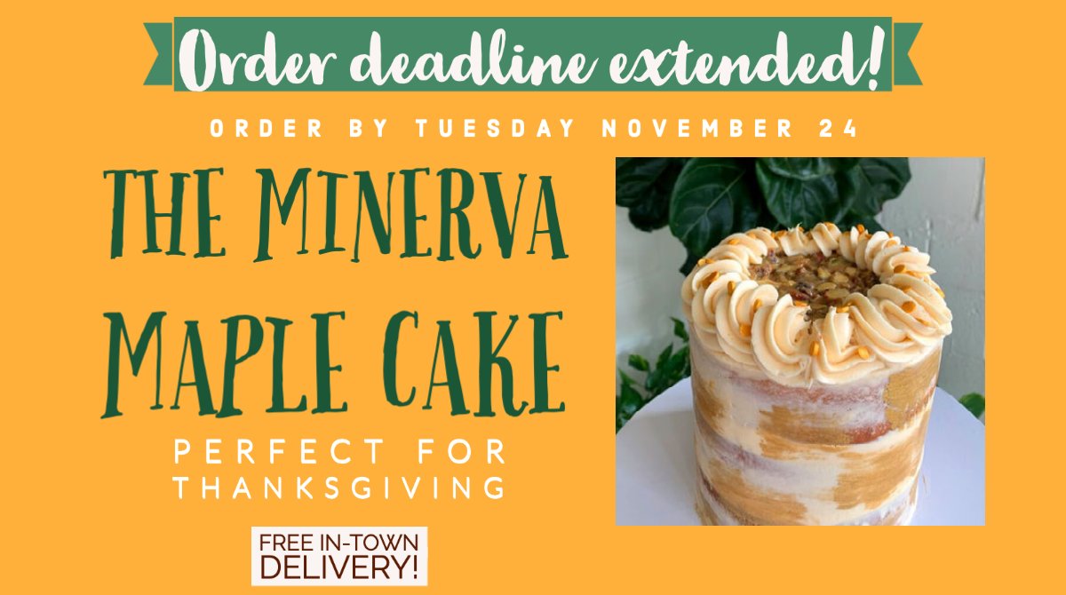 bakerdudecakes's tweet photo. Let them eat #cake! #Atlanta friends, our special order offer is extended until Tuesday Nov 24th with #FREE in-town delivery or pickup on Wednesday. 

Use code: MINERVA when checking out via this link: https://t.co/quZpmrDZuR

#Thanksgiving #AtlantaEats #Thanksgiving2020 https://t.co/nUALSRJq4l