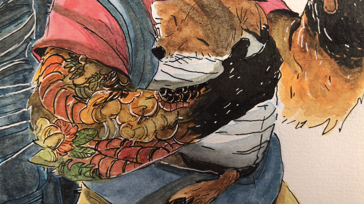 ShinobiYao's tweet photo. Illustration finie pour #characterdesignchallenge #fox #watercolor #drawing #adventure 🦊 https://t.co/18K2QSS6oe