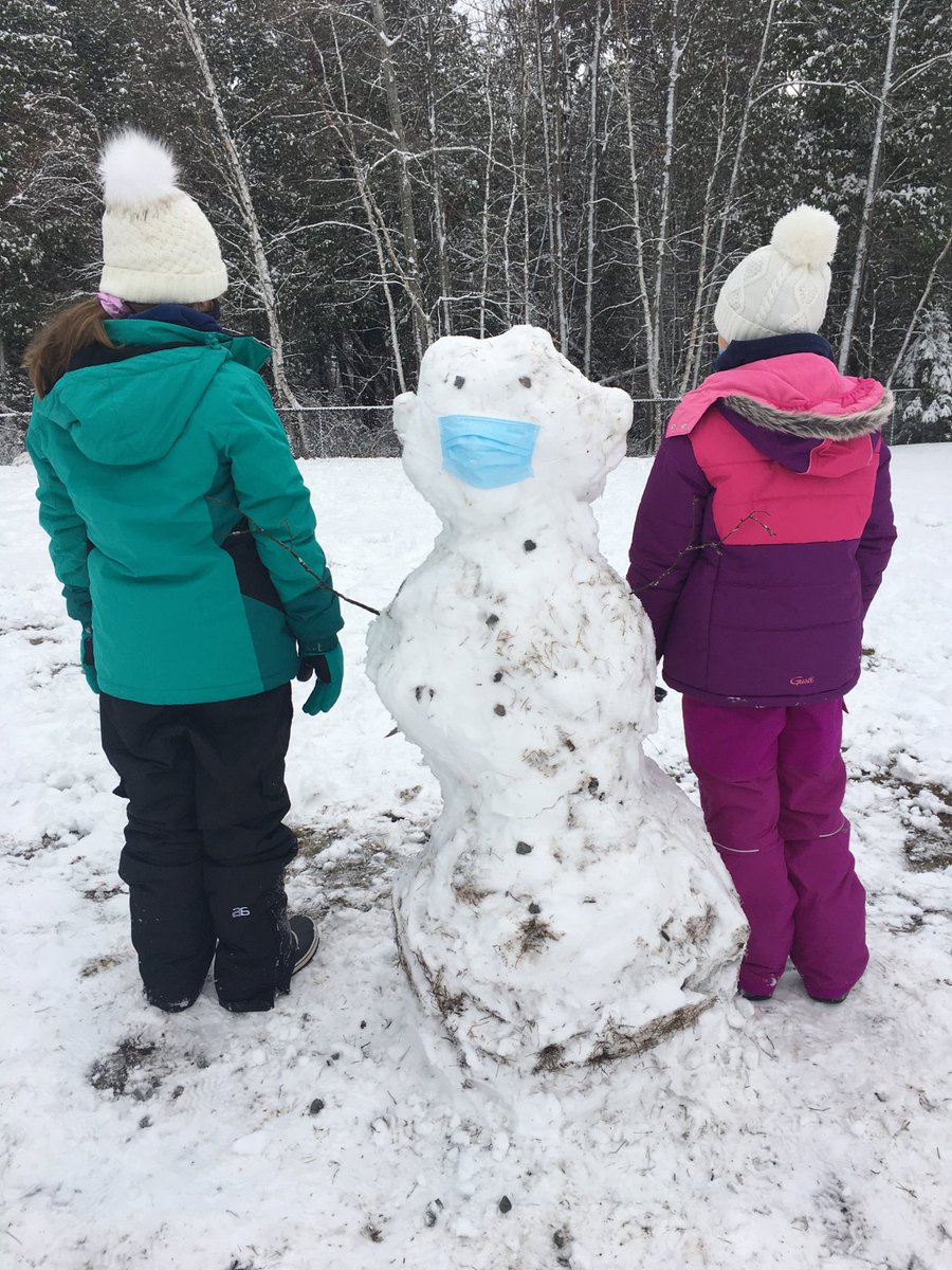 Snowperson. Corona style. ⁦<a href="/GoodfellowPS/">Goodfellow P.S.</a>⁩ ⁦<a href="/SCDSB_Schools/">Simcoe County District School Board</a>⁩
