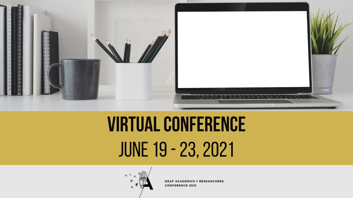 dac_2021's tweet photo. 💻 We're going online! 💻
The 10th International Deaf Academics and Researchers Conference will be the very 1st virtual conference in history! 
More information coming soon https://t.co/3g2sCX0Iat 
#DAC2021 #Deaf #DeafStudies #DeafAcademics #DeafAcademicsAndResearchersConference https://t.co/SltqcFECzF