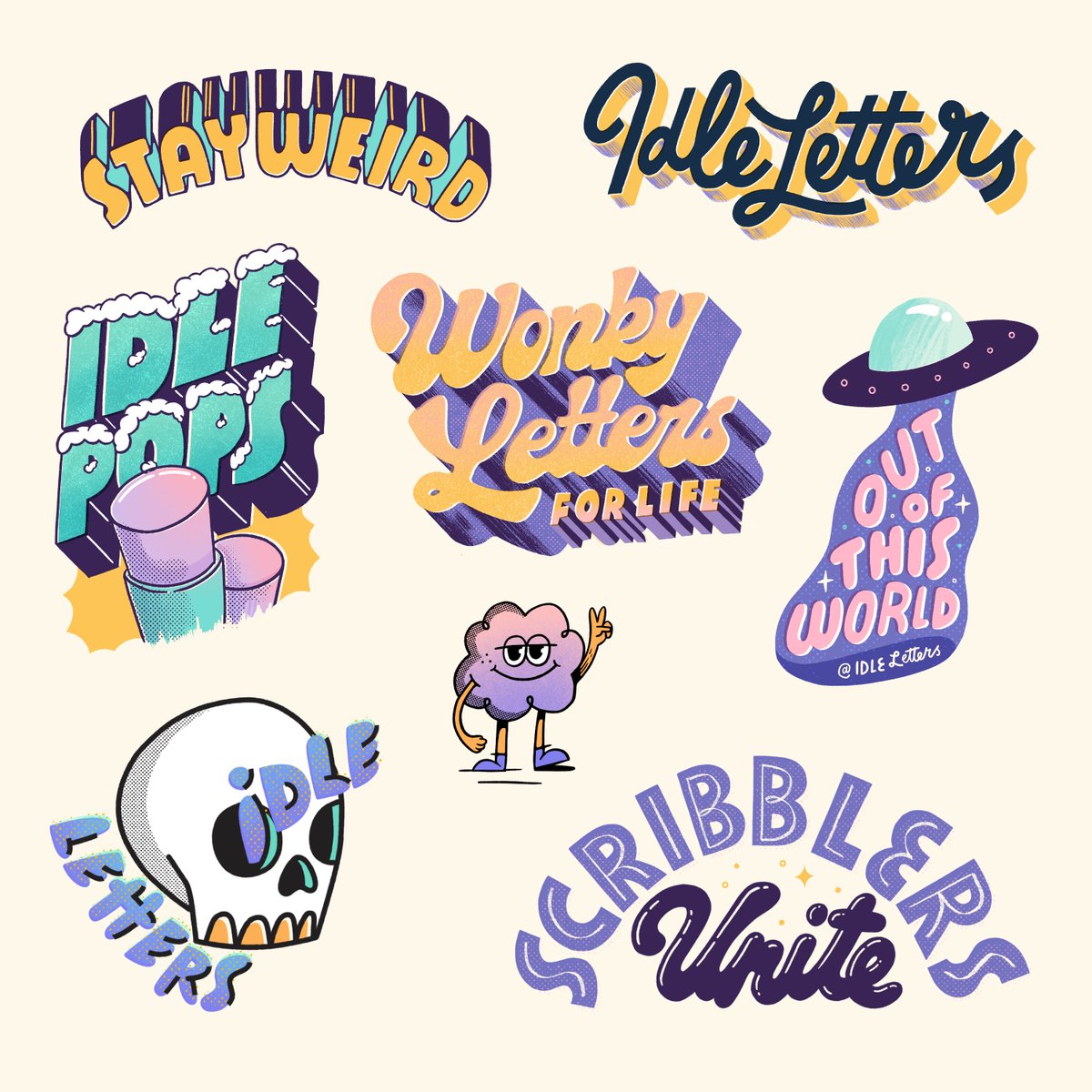 New sticker scribbles. Not sure which ones to get printed. What do you reckon?