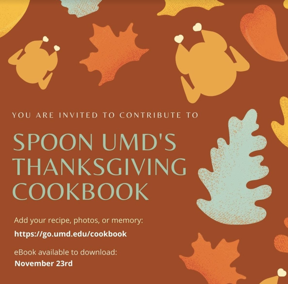 Today is the day!! Our first ever Spoon UMD Thanksgiving Cookbook is now live, so make sure to check out these delicious recipes using the link in our IG bio!🦃🍂
