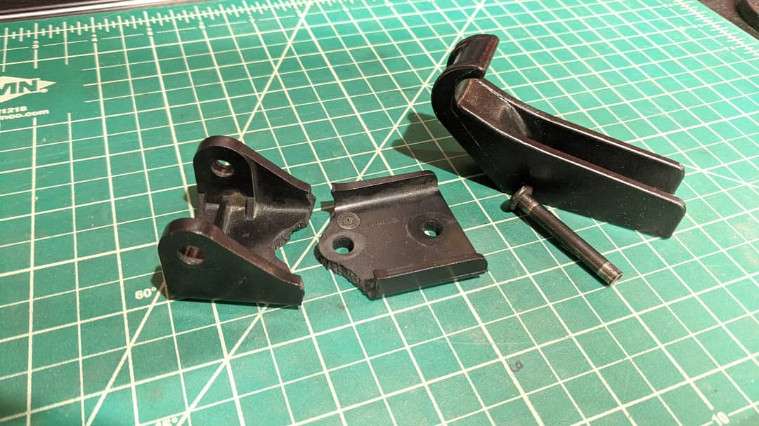 TimothyGack's tweet image. Here are some after and before pictures of the &quot;heavy duty&quot; hood latch replacement parts. These are made from 1018 steel. The parts were sandblasted then powder coated for a durable finish.

#instamachinist
#solarfiretechnologies
#madewithtormach
#Fusion360 
#madeinakeleymn