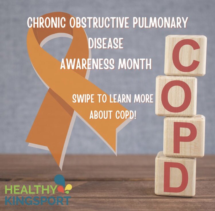 healthykpt's tweet photo. November is National COPD Awareness Month
With early diagnosis and treatment, people with chronic obstructive pulmonary disease (COPD), can improve their quality of life and breathe better.
#Livetobaccofreed #HealthyKingsport #ChronicBronchitis #Emphysema #ActNow #COPDAwareness https://t.co/Ey9psLwexA