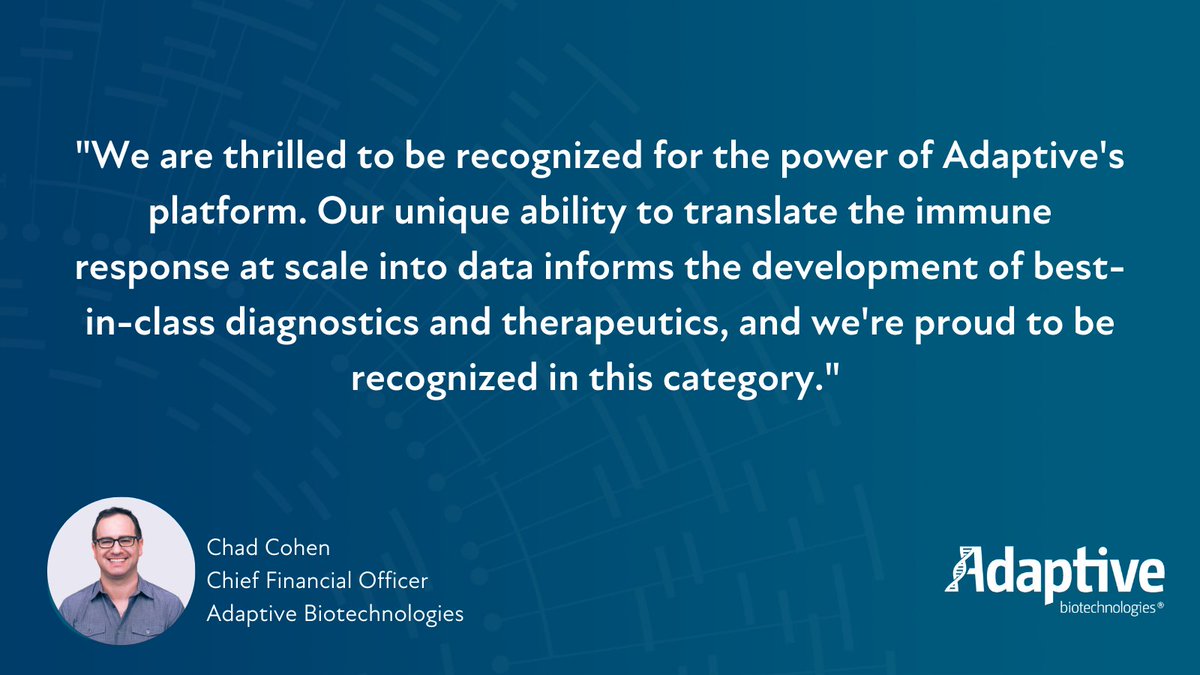 AdaptiveBiotech's tweet photo. We are honored to be named to the 2020 @Deloitte Technology Fast 500 in recognition of the outstanding leadership here at Adaptive! #BeAdaptive #Got2Adapt https://t.co/kZzWjeld0V