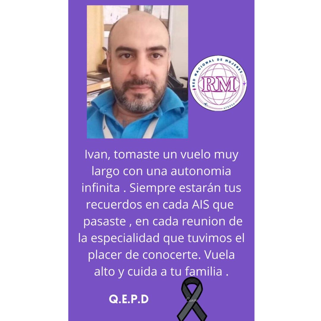 Con profundo dolor, lamentamos la pérdida del op AIS/COM del aeropuerto metropolitano de Santa Fe-Sauce Viejo, IVÁN MENDOZA.
Nuestras condolencias a la familia.