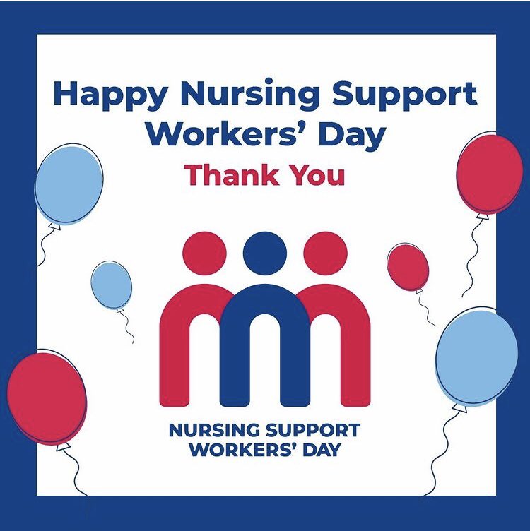 Today is the first RCN nursing support workers day! A BIG thank you to all our support worker colleagues for the care, compassion and advocacy you provide for our patients. We think you are all simply amazing! #NursingSupportWorkersDay 🎉❤️🥰🎊