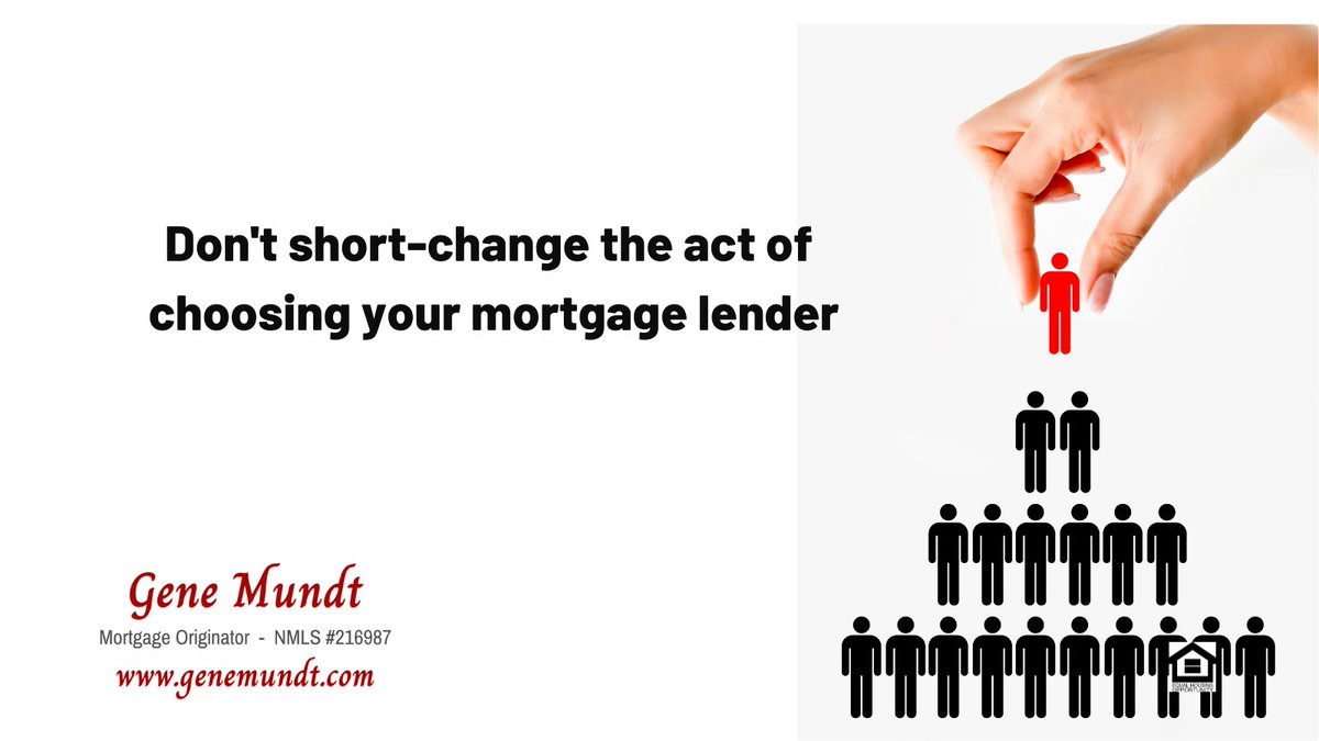 genemundt's tweet photo. Don't Short-Change the Act of Choosing Your Mortgage Lender #mortgagelender #lenderchoice #importantstep https://t.co/5YapN1cHbI https://t.co/YcYTNkH2k0