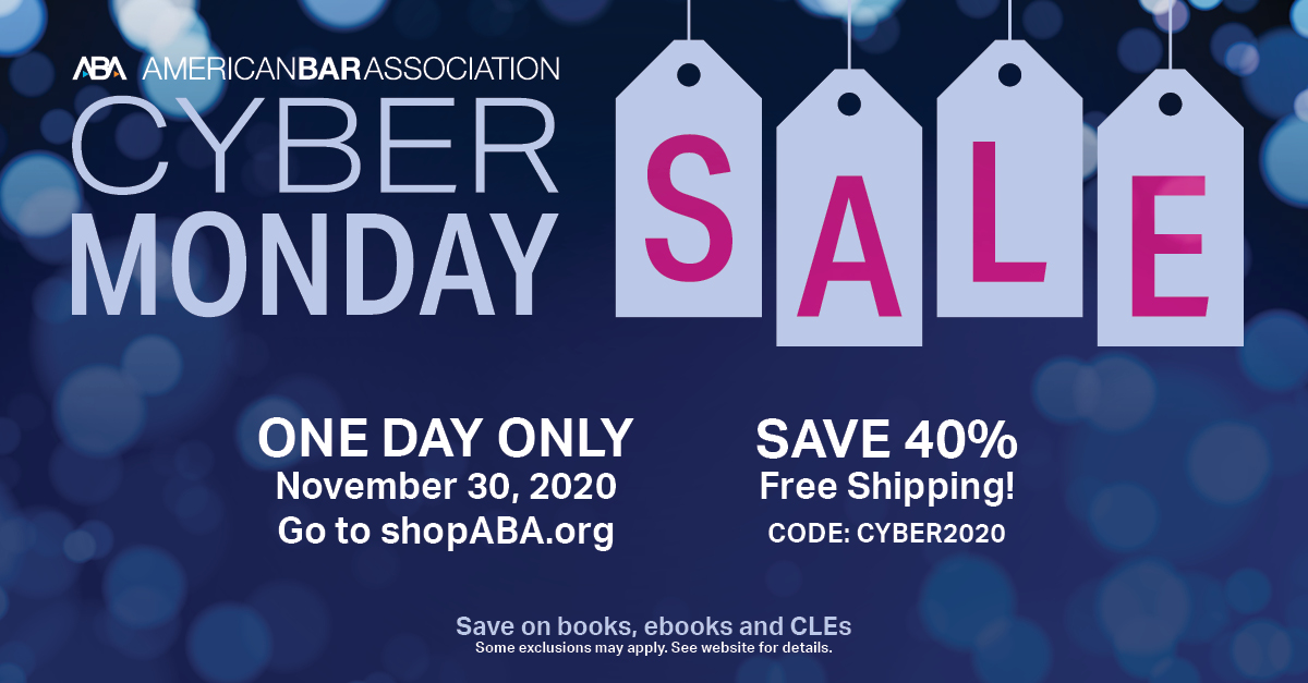 Great time to add to your law library...discount and free shipping from <a href="/ABAesq/">American Bar Association</a>  on Cyber Monday!  #construction #constructionnews #contracts