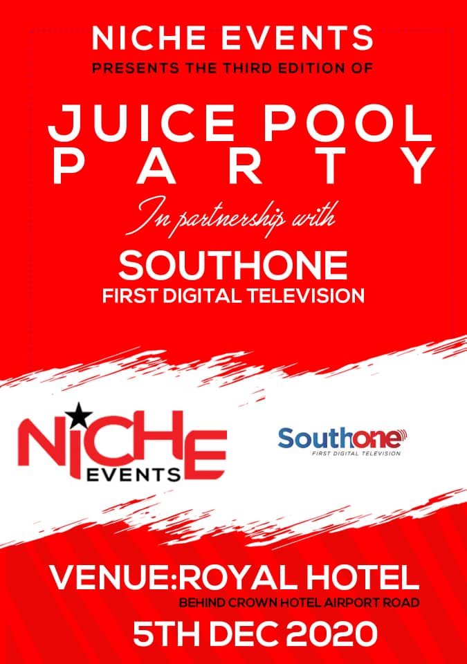 Juicepoolparty's tweet photo. We are so excited to announce our partnership with South One DTV on the Juice Pool Party
Grab a ticket to a day of fun, networking and entertainment
#NicheEvents #JuicePoolParty #Partyoftheyear #SouthOneTv #RoadHouseLounge&Grill #DirectorKilox #KissTv #ClassicFm #Mcgilmo #SSOT https://t.co/OGt4kVnRmO