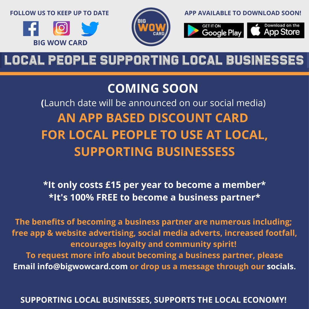 BigWowCard's tweet image. Are you a business in #bolton #bury #manchester 

We are hoping to launch before Christmas &amp;amp; are looking for local, independent businesses to join us for free!  

Please DM or comment for a call back for more info on how Big Wow Card can benefit your #business  #shoplocal