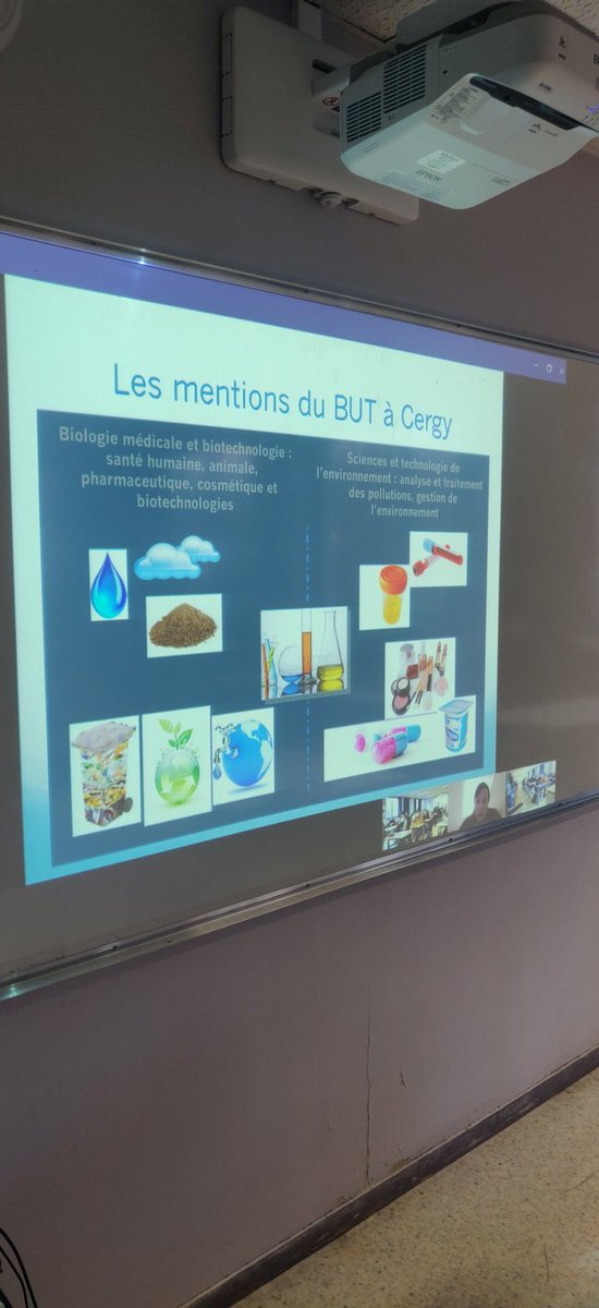 StephaneBaton's tweet photo. Présentation à distance du BUT de l'@UniversiteCergy @cy_iut : zoom sur la réforme des #IUT de septembre 2021 pour nos terminales #STL ! 📙🎖️🎓🔬 https://t.co/fuoczmCIEo
