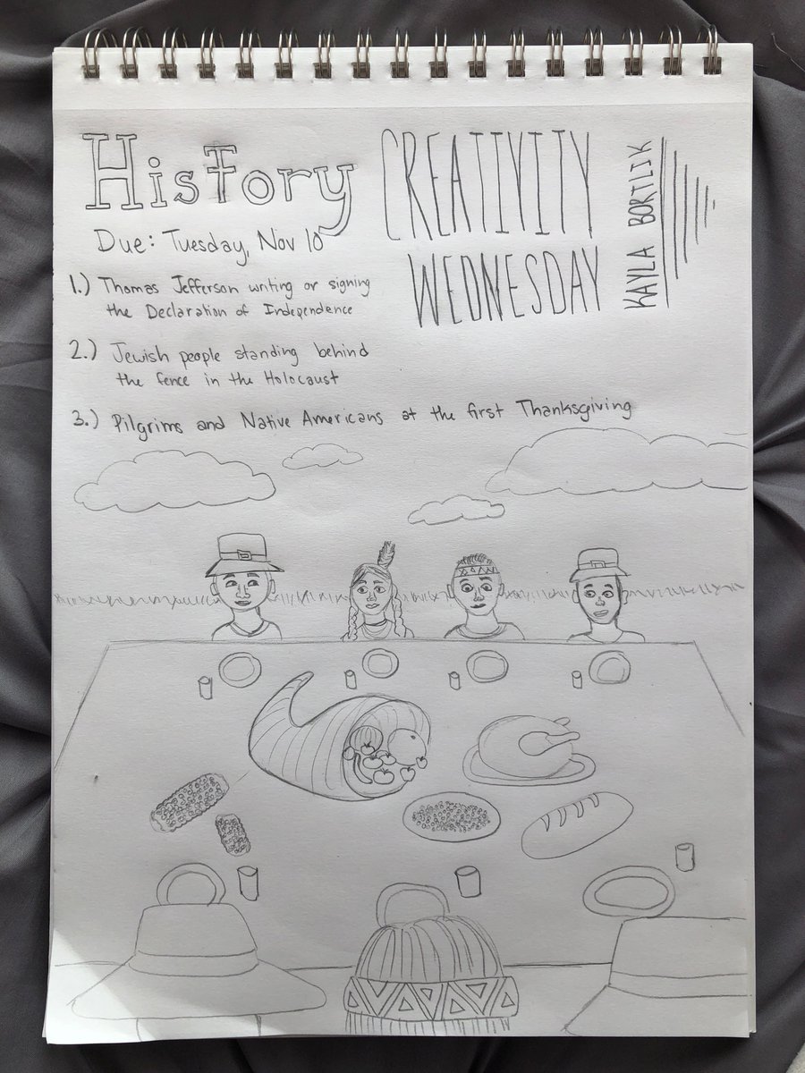 dctheartlady's tweet photo. Interpretation of "history" prompt" by Art Foundations student Kayla B. https://t.co/CTtgKG5938