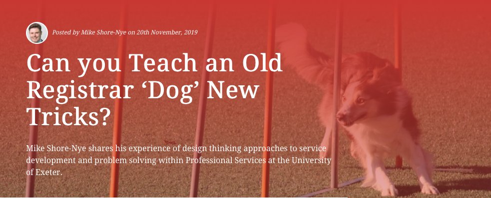 Last October, we ran an innovation workshop for the Professional Services leadership team at the University of Exeter. Here's Mike Shore-Nye's account of the experience. 😂

rfr.bz/t1du9kx

#innovation #designthinking #leadershipdevelopment rfr.bz/t1du9ky